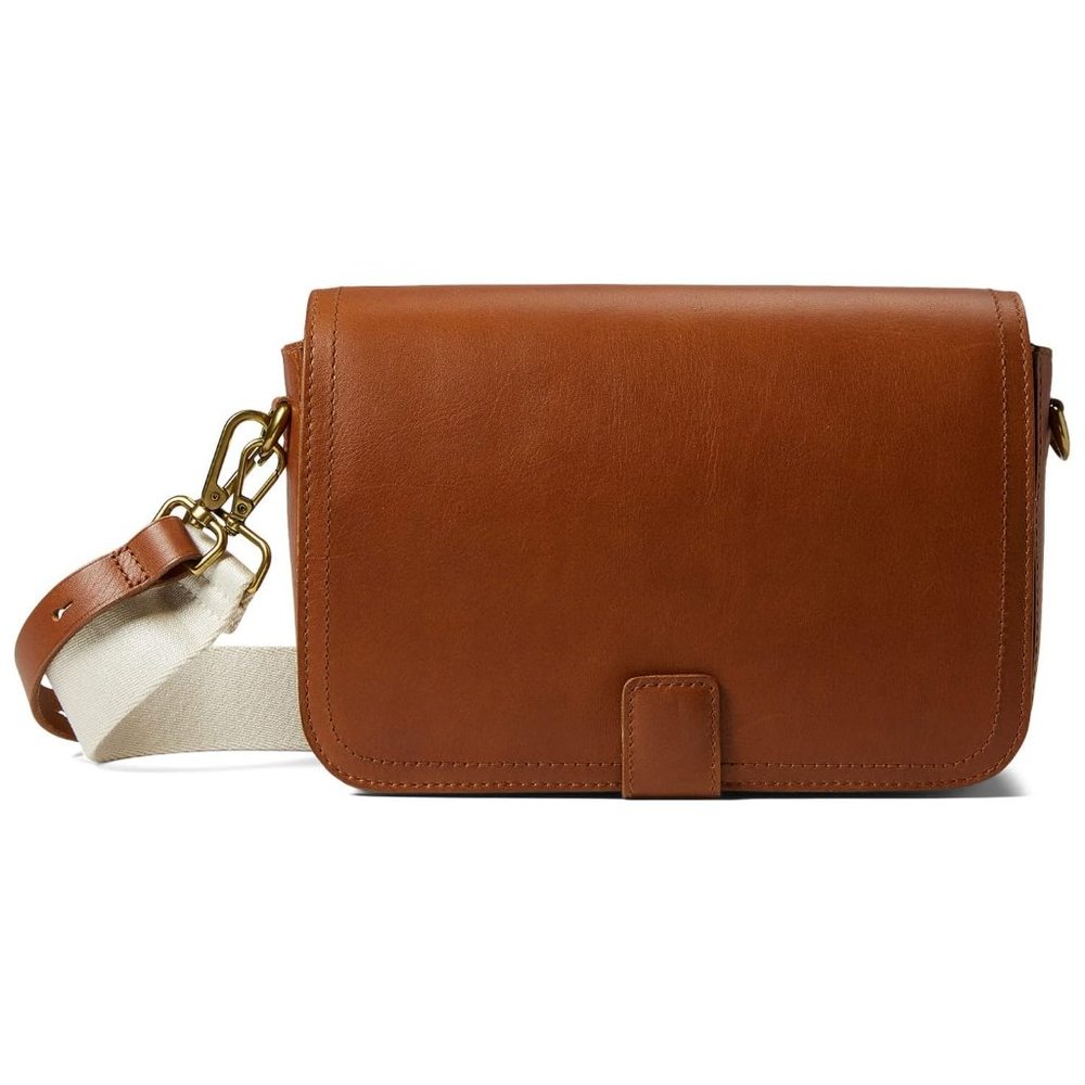 Madewell Leather Saddle bag with flap closure